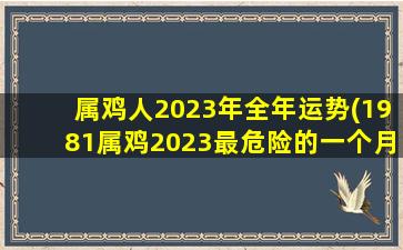 属鸡人2023年全年运势(
