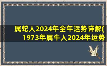 <strong>属蛇人2024年全年运势详</strong>