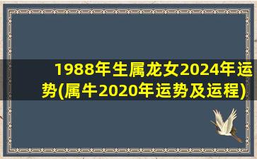 1988年生属龙女2024年运势