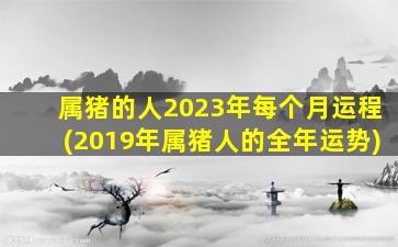 <strong>属猪的人2023年每个月运程</strong>