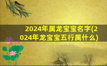 2024年属龙宝宝名字(202