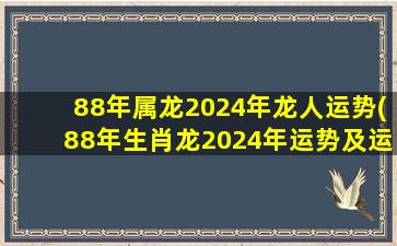 88年属龙2024年龙人运势(