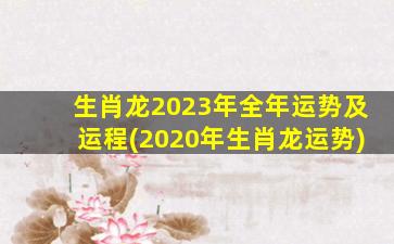 生肖龙2023年全年运势及运