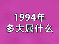 1994年多大属什么-94年出生