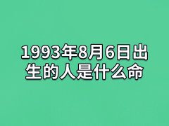 1993年8月6日出生的人是什么命：进取心强(热爱自由)