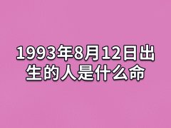 1993年8月12日出生的人是什么命：冲动易怒(人缘不错)