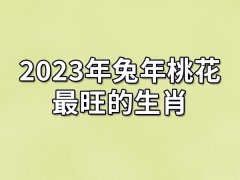 2023年兔年桃花最旺的生肖：生肖鼠/生肖蛇/生肖猴/生肖牛