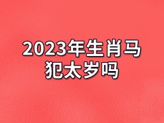 2023年生肖马犯太岁吗：破