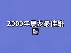 2000年属龙最佳婚配:生肖鸡
