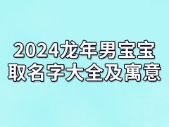 2024龙年男宝宝取名字大