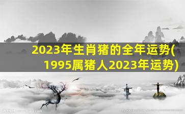 <b>2023年生肖猪的全年运势(1995属猪人2023年运势)</b>