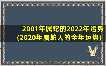 2001年属蛇的2022年运势(2