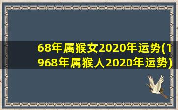 68年属猴女2020年运势(196
