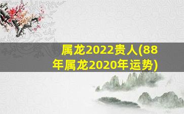 属龙2022贵人(88年属龙202