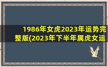 1986年女虎2023年运势完整