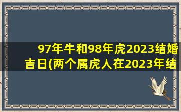 <strong>97年牛和98年虎2023结婚吉</strong>