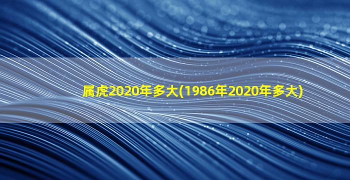 属虎2020年多大(1986年2020年多大)