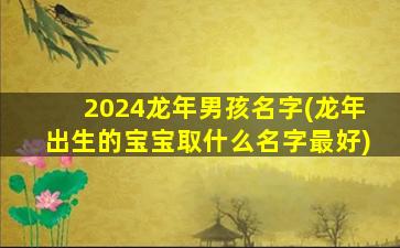 <strong>2024龙年男孩名字(龙年出生</strong>