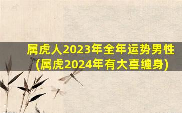 属虎人2023年全年运势男性(属虎2024年有大喜缠身)