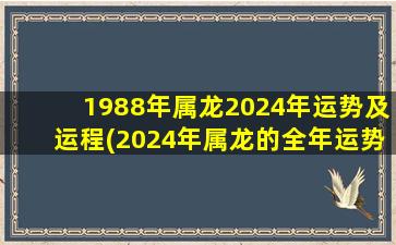 1988年属龙2024年运势及运程
