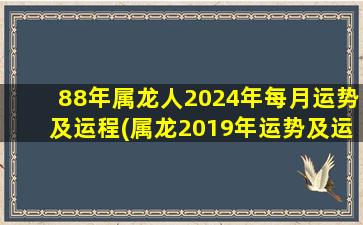 88年属龙人2024年每月运势及运程(属龙2019年运势及运程每月运程)