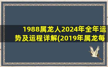 1988属龙人2024年全年运势