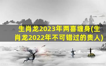 生肖龙2023年两喜缠身(生肖