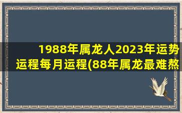 1988年属龙人2023年运势运