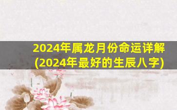 <strong>2024年属龙月份命运详解</strong>