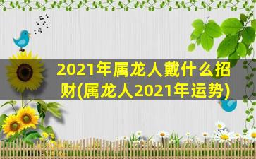 2021年属龙人戴什么招财(属龙人2021年运势)