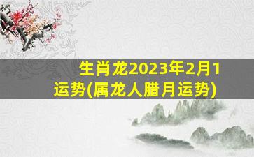 生肖龙2023年2月1运势(属龙