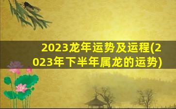 2023龙年运势及运程(202