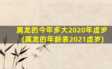 属龙的今年多大2020年虚岁(属龙的年龄表2021虚岁)