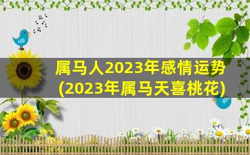 属马人2023年感情运势(20
