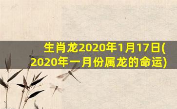 生肖龙2020年1月17日(202