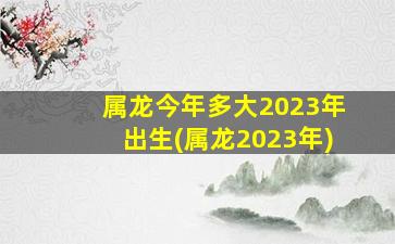 属龙今年多大2023年出生(属龙2023年)