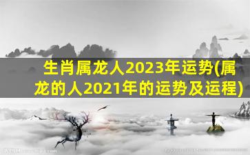 生肖属龙人2023年运势(属