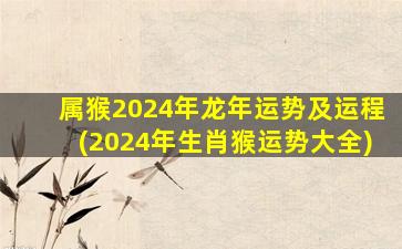 属猴2024年龙年运势及运程(2024年生肖猴运势大全)