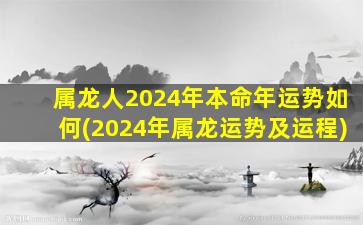 属龙人2024年本命年运势如何(2024年属龙运势及运程)