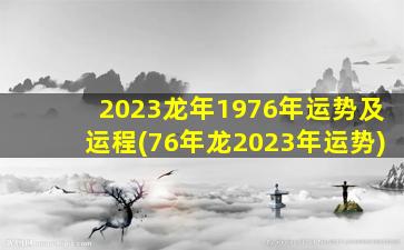 2023龙年1976年运势及运程(76年龙2023年运势)