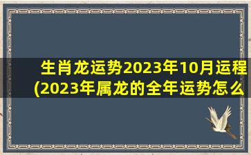 生肖龙运势2023年10月运程