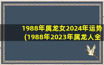 1988年属龙女2024年运势(1