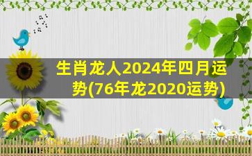生肖龙人2024年四月运势(76年龙2020运势)