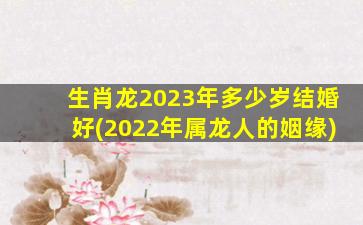 <strong>生肖龙2023年多少岁结婚好</strong>
