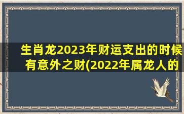 生肖龙2023年财运支出的时候有意外之财(2022年属龙人的全年财运)
