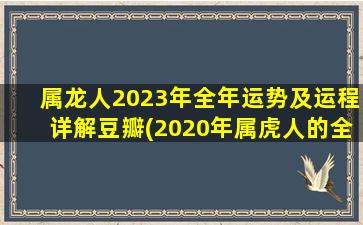 属龙人2023年全年运势及运程详解豆瓣(2020年属虎人的全年运势)