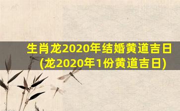 生肖龙2020年结婚黄道吉日(龙2020年1份黄道吉日)