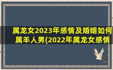 属龙女2023年感情及婚姻如何属羊人男(2022年属龙女感情婚姻运)