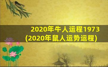 <strong>2020年牛人运程1973(2020年</strong>