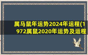 属马鼠年运势2024年运程(1972属鼠2020年运势及运程)